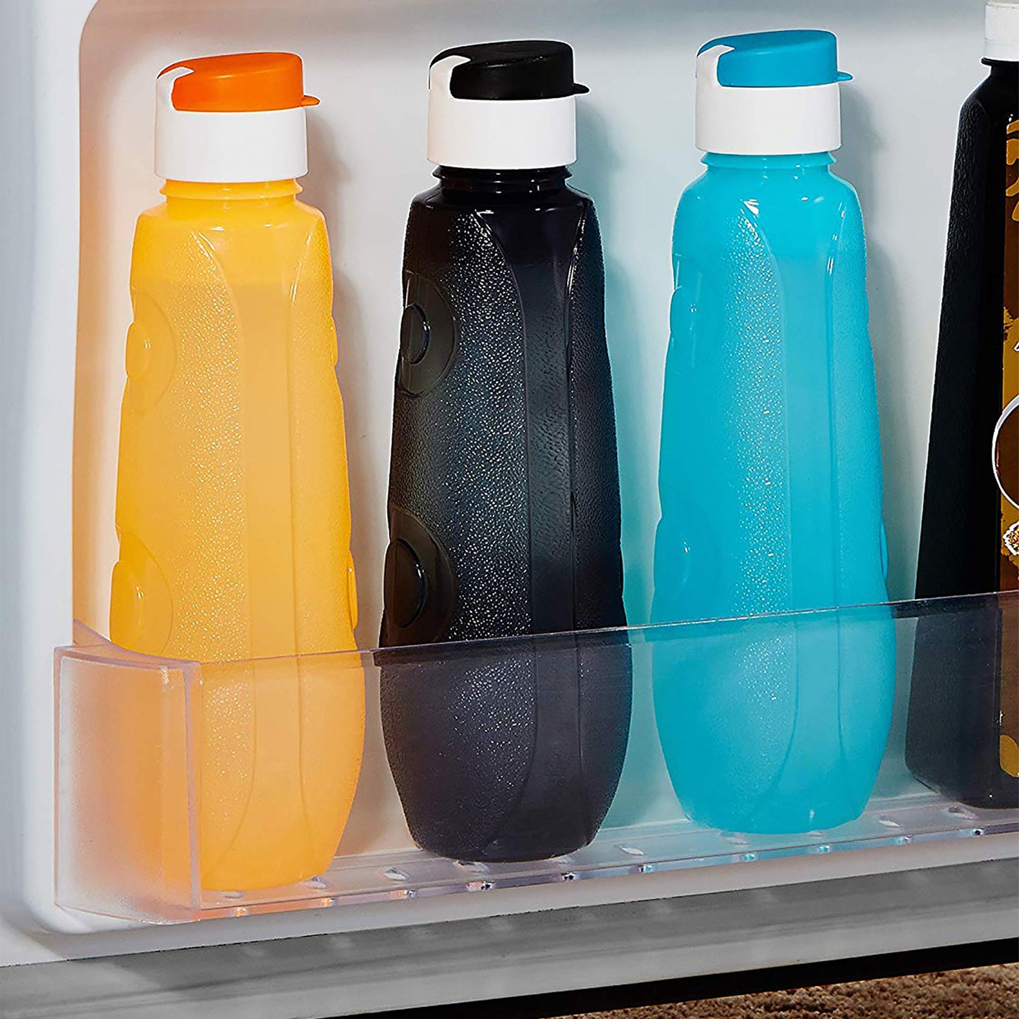 Polypropylene Bottle set, 1 Litr (Set Of 3, Bluebell-Multicolor)