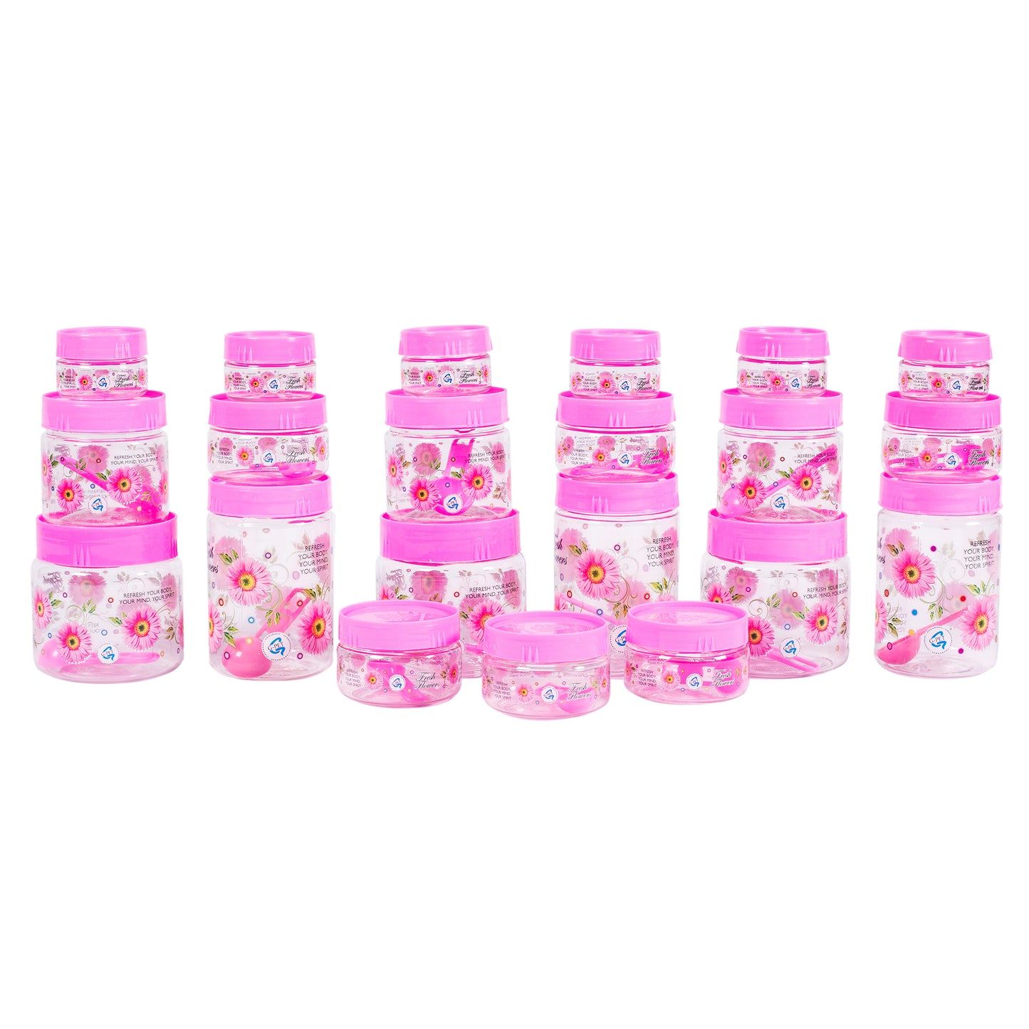 Print Magic Container - Pink Pack of 21 - 50 ml, 150 ml, 250 ml, 450 ml, 550 ml