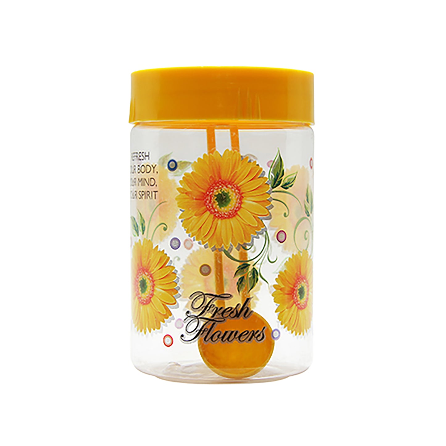 Plastic Jar Set, 450ml, 6-Pieces, Yellow