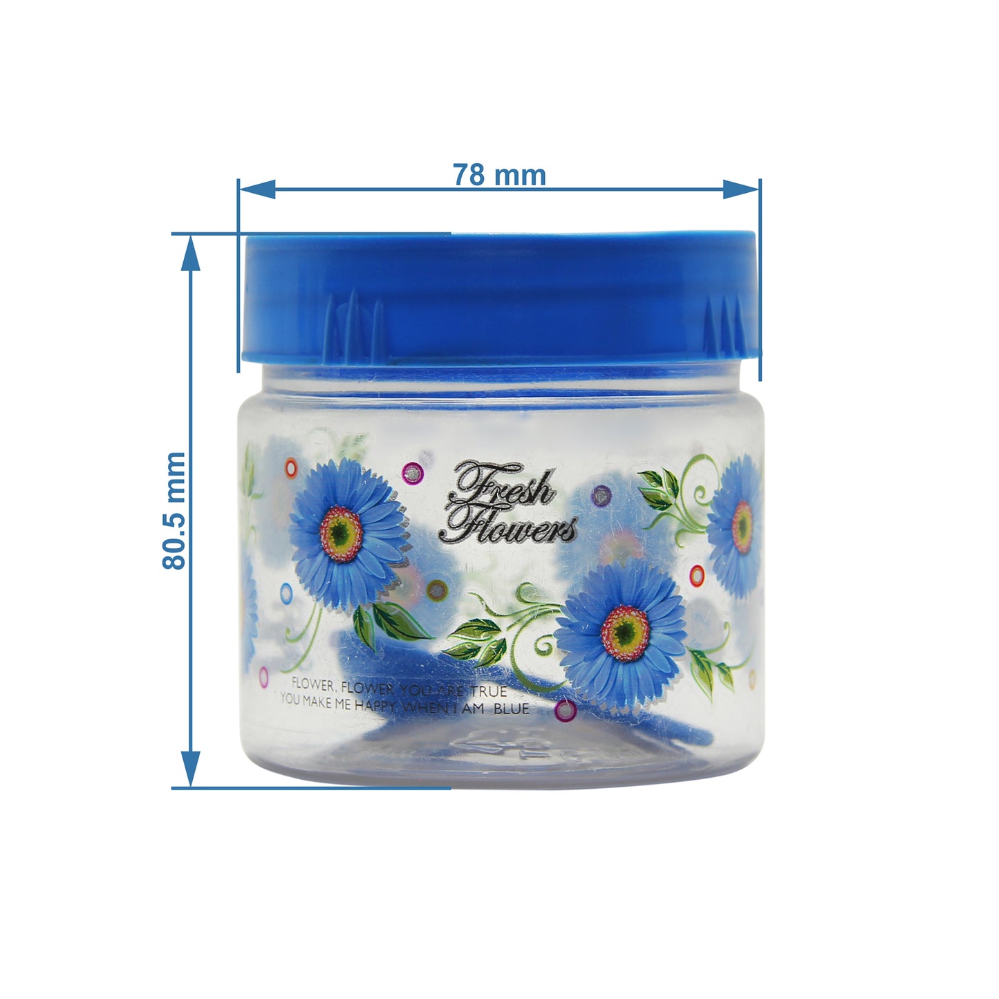 G-PET Plastic Jar Set, 200ml, 6-Pieces, Blue