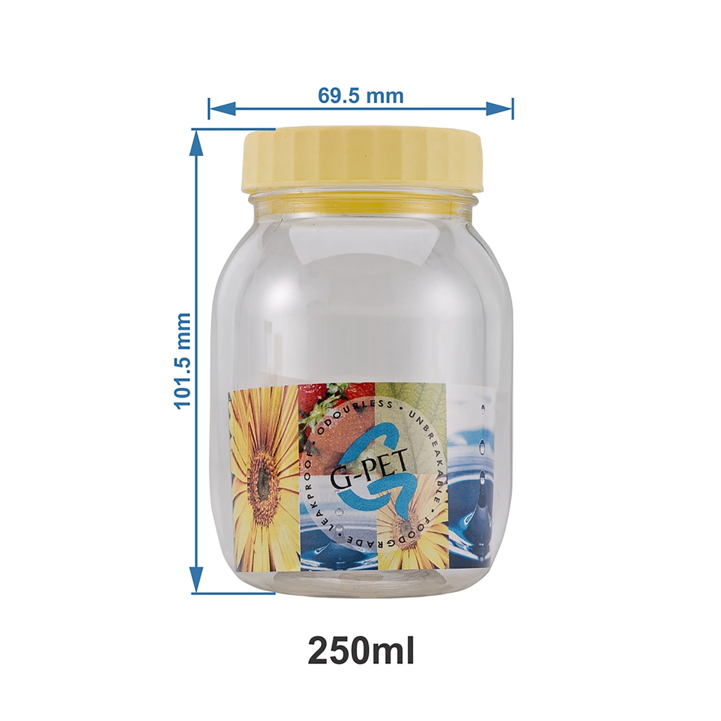 Round Jar Container (Set of 6) 250ml