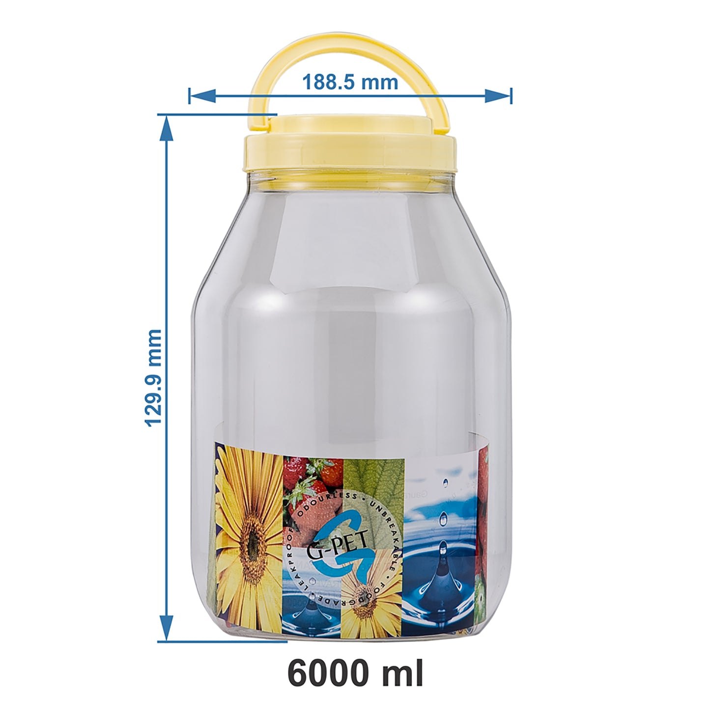 Round Jar Container (Set of 2) 6000ml