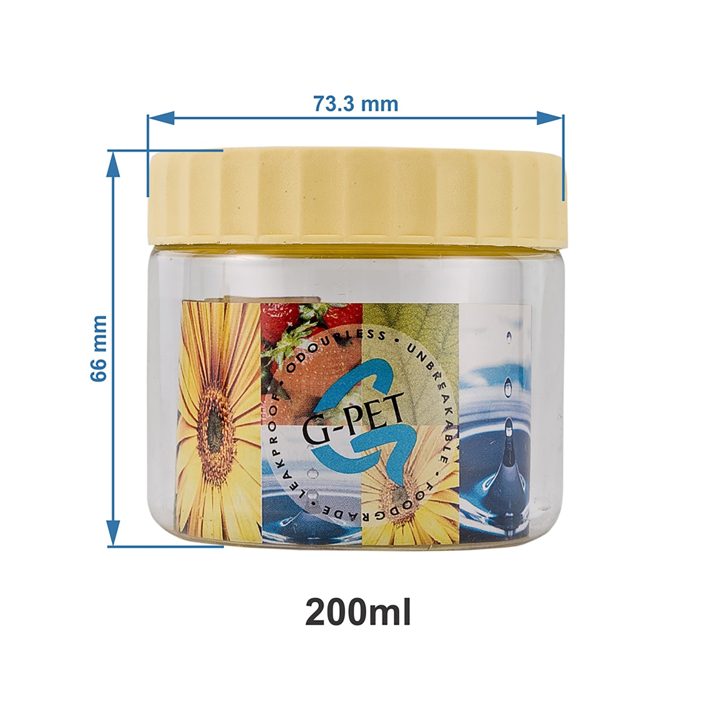 Round Jar Container (Set of 6) 200ml