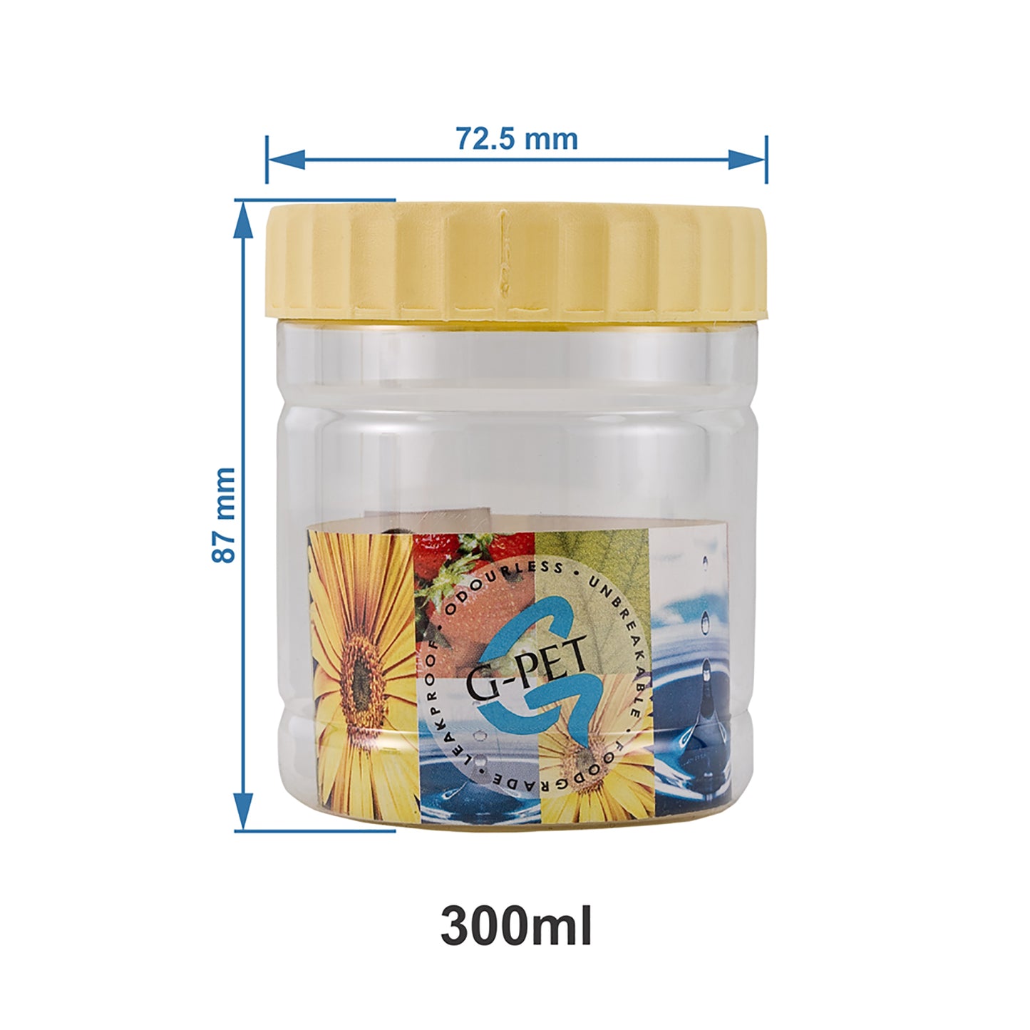 Round Jar Container (Set of 6) 300ml