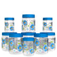 Print Magic Container Blue Pack of 9 - 1500ml (3 pcs), 1000ml (3 pcs), 450ml (3 pcs) Plastic Grocery Container