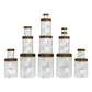 G-PET Diamonds Jars Plastic Container Coffee Cap (Set Of 15B) 2000ml (3pcs), 1000ml (3pcs), 700ml (3pcs), 200ml (3pcs), 50ml (3pcs)