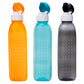 Polypropylene Bottle set, 1 Litr (Set Of 3, Orchid-Multicolor)