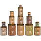 G-PET Diamonds Jars Plastic Container Coffee Cap (Set Of 15B) 2000ml (3pcs), 1000ml (3pcs), 700ml (3pcs), 200ml (3pcs), 50ml (3pcs)