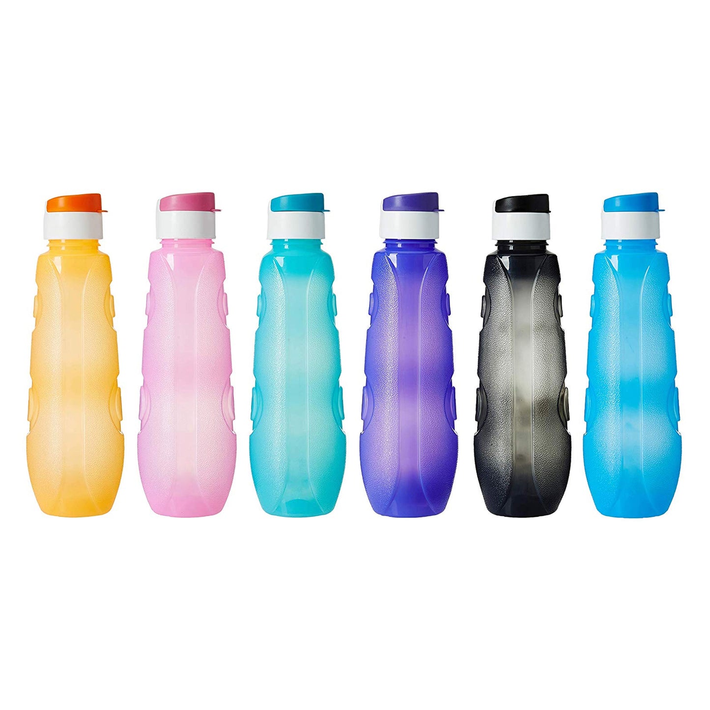 G-Pet Polypropylene Bottle set, 1 Litr (Set Of 6, Bluebell-Multicolor)