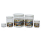 Checkers Jars Plastic Container White Cap (Set of 15) 1800ml, 1200ml, 450ml, 200ml, 50ml