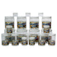 Checkers Jars Plastic Container White Cap (Set of 20) 1800ml, 1200ml, 450ml, 200ml, 50ml