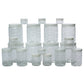 Checkers Jars Plastic Container White Cap (Set of 20) 1800ml, 1200ml, 450ml, 200ml, 50ml