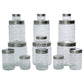 Checkers Jars Plastic Container Steel Cap (Set of 15) 1800ml, 1200ml, 450ml, 200ml, 50ml