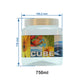 Cube PET Jar / Container PET Plastic Airtight Container with Plastic Cap (3, 750ML)