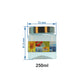 Cube PET Jar / Container PET Plastic Airtight Container with Steel Cap (3, 250ML)