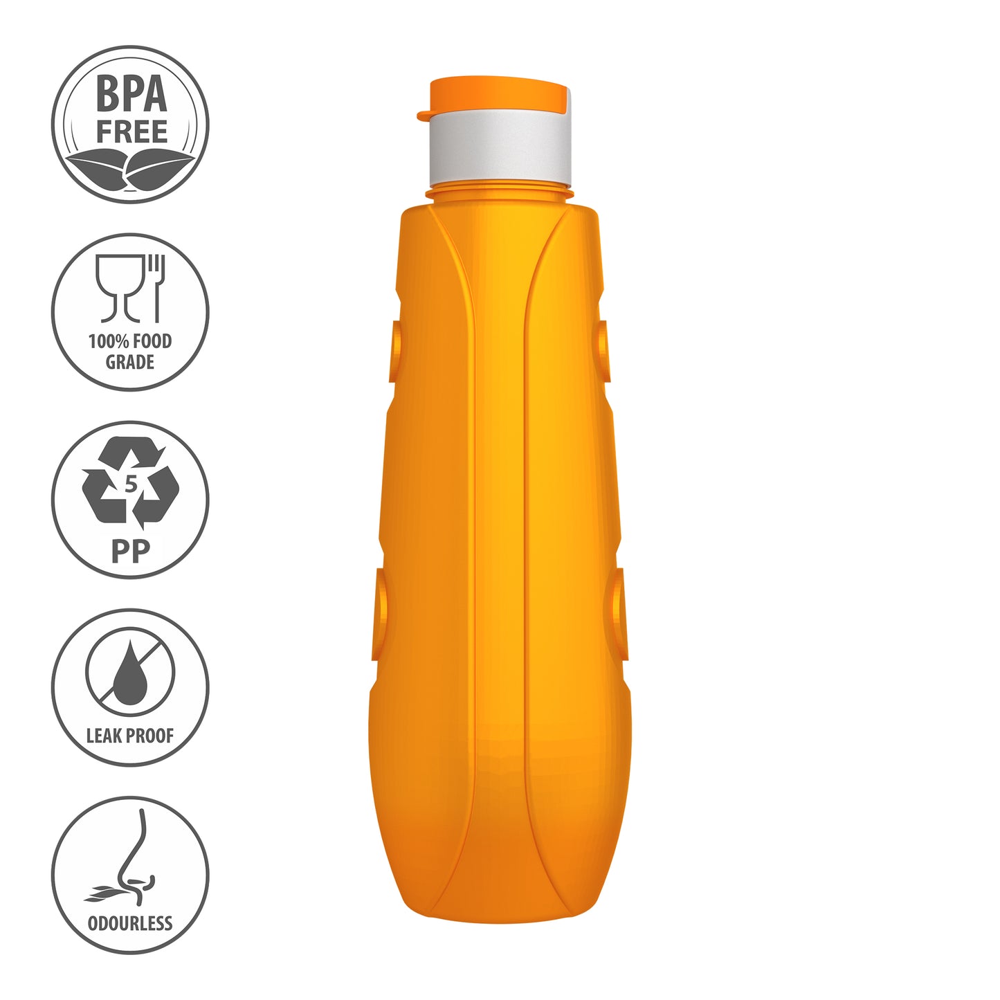 Polypropylene Bottle set, 1 Litr (Set Of 3, Bluebell-Multicolor)