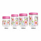 Print Magic Container Pink Pack of 12 - 2000ml (3 pcs), 1000ml (3 pcs), 750ml (3 pcs), 200ml (3 pcs) Plastic Grocery Container