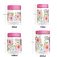 Print Magic Container Pink Pack of 12 - 2000ml (3 pcs), 1000ml (3 pcs), 750ml (3 pcs), 200ml (3 pcs) Plastic Grocery Container