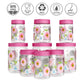 Print Magic Container Pink Pack of 9 - 2000ml (3 pcs), 1000ml (3 pcs), 750ml (3 pcs) Plastic Grocery Container