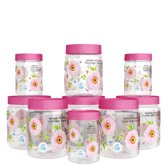 Print Magic Container Pink Pack of 9 - 1500ml (3 pcs), 1000ml (3 pcs), 450ml (3 pcs)