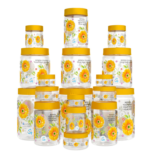 Print Magic Container Yellow Pack of 18 - 2000ml (3 pcs), 1000ml (3 pcs), 750ml (3 pcs), 200ml (3 pcs), 150ml (3 pcs), 50ml (3 pcs)