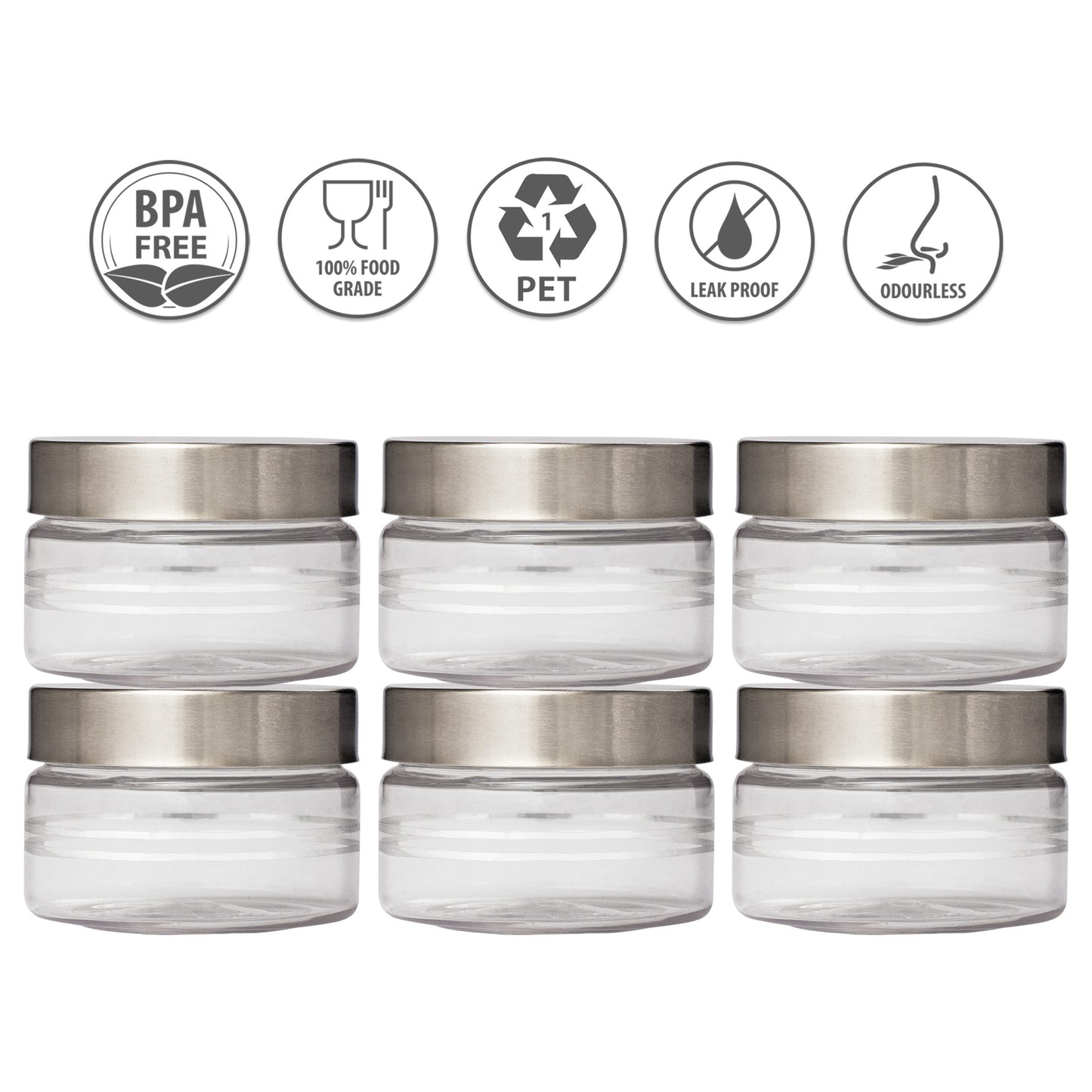 Silver Line Container 50ml (6pcs)