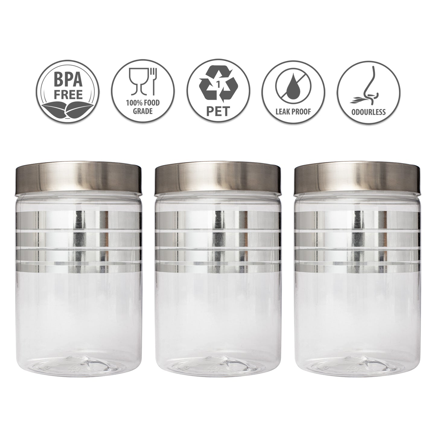 Silver Line Container 750ml (3pcs)