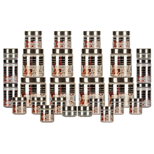 Silver Line Container - Pack of 28 - 1500ml, 1000ml, 450ml, 300ml, 200ml, 100ml, 50ml