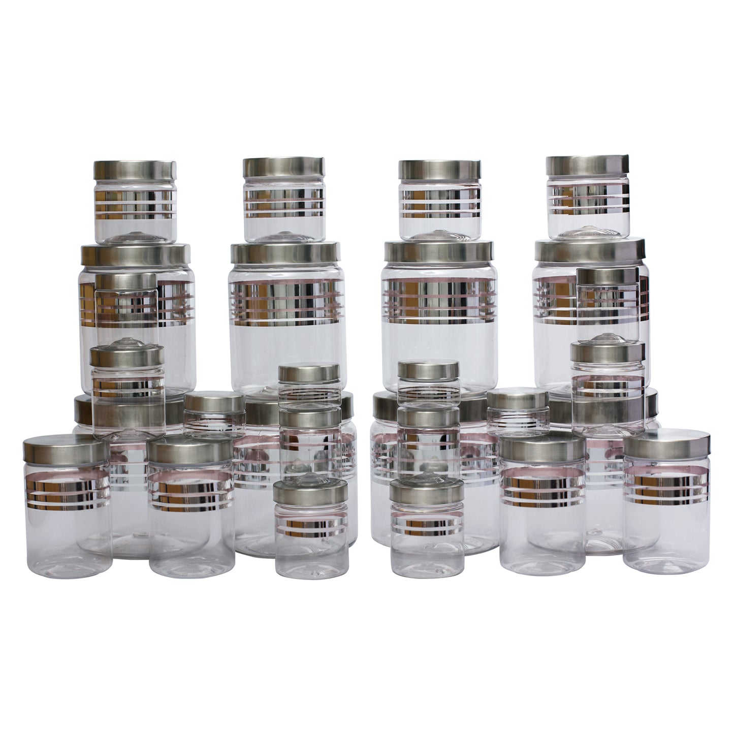 Silver Line Container - Pack of 28 - 1500ml, 1000ml, 450ml, 300ml, 200ml, 100ml, 50ml