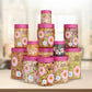 Print Magic Container Pink Pack of 12 - 2000ml (3 pcs), 1000ml (3 pcs), 750ml (3 pcs), 200ml (3 pcs) Plastic Grocery Container