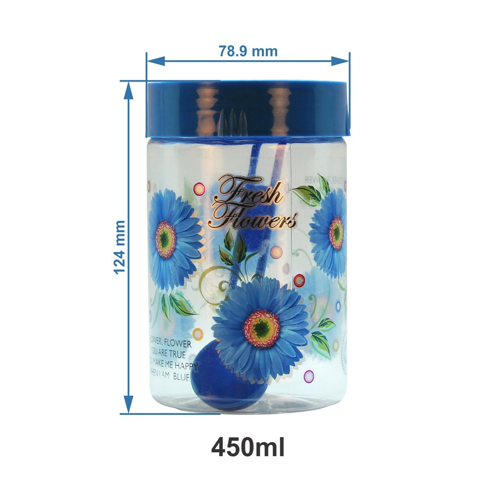 Plastic Jar Set, 450ml, 6-Pieces, Blue