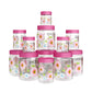 Print Magic Container Pink Pack of 12- 1500ml (3 pcs), 1000ml (3 pcs), 450ml (3 pcs) 200ml (3 pcs)