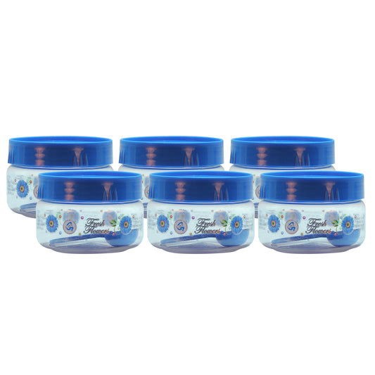 Plastic Jar Set, 150ml, 6-Pieces, Blue