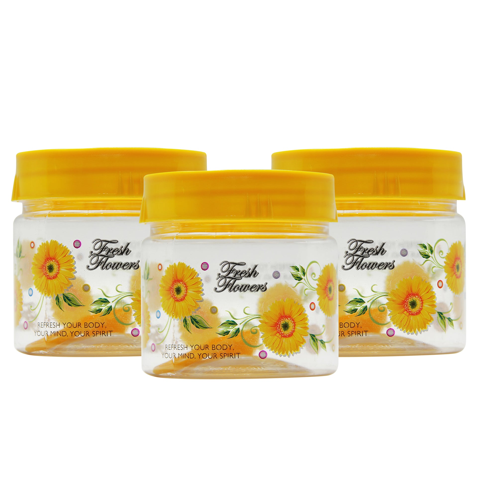 Print Magic Container Set of 250 ml Plastic Grocery Container Yellow
