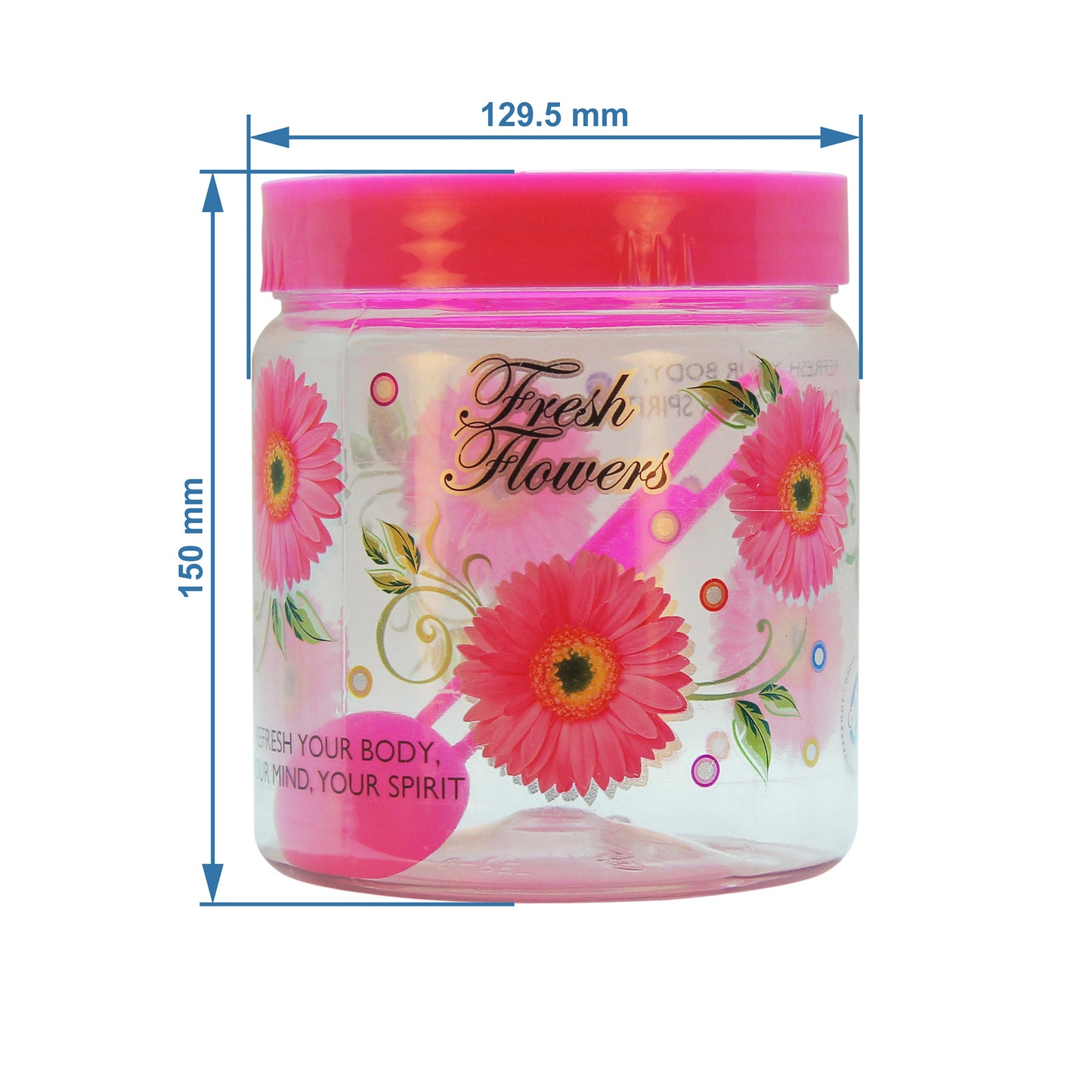 Print Magic Container - Set of 3  - 1500 ml Plastic Grocery Container, Pink