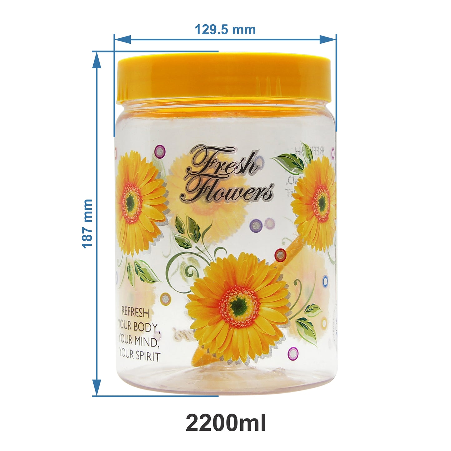 Print Magic Container - Pack of 15 - 2000 ml (3 pcs), 1000 ml (3 pcs), 700 ml (3pcs),  150 ml (3 pcs), 50 ml (3 pcs)