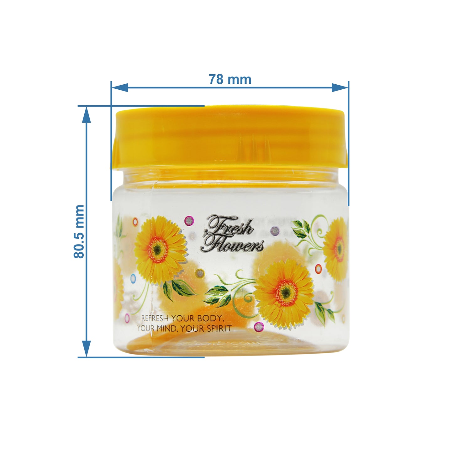Print Magic Container - Set of 3  - 250 ml Plastic Grocery Container Yellow
