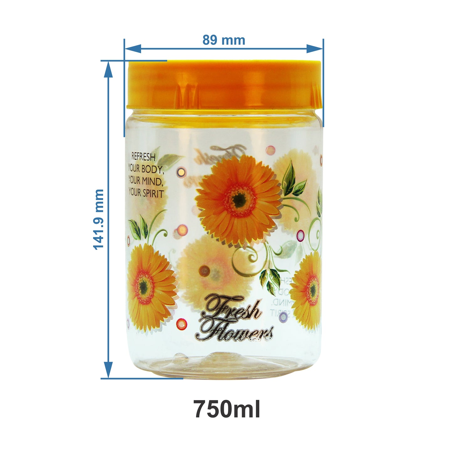 Print Magic Container - Pack of 15 - 2000 ml (3 pcs), 1000 ml (3 pcs), 700 ml (3pcs),  150 ml (3 pcs), 50 ml (3 pcs)
