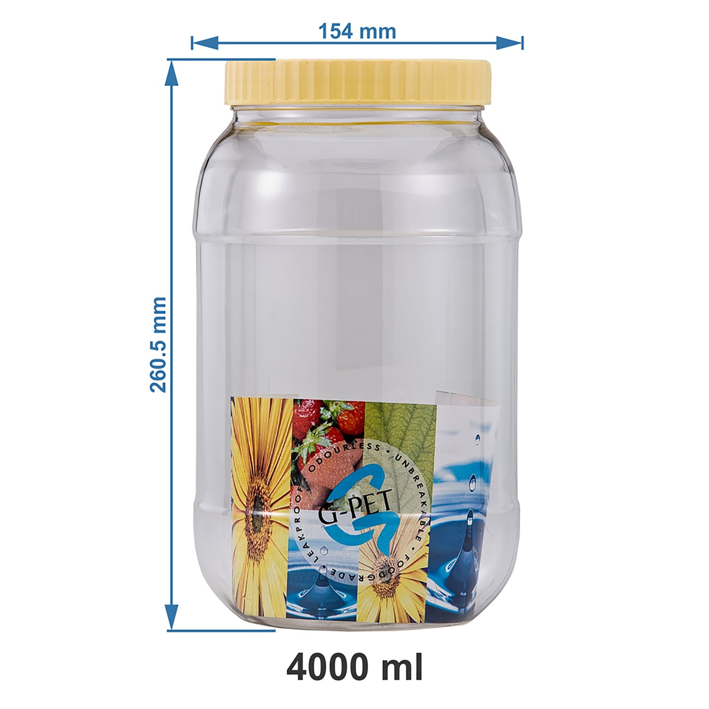 Round Jar Container (Set of 2) 4000ml