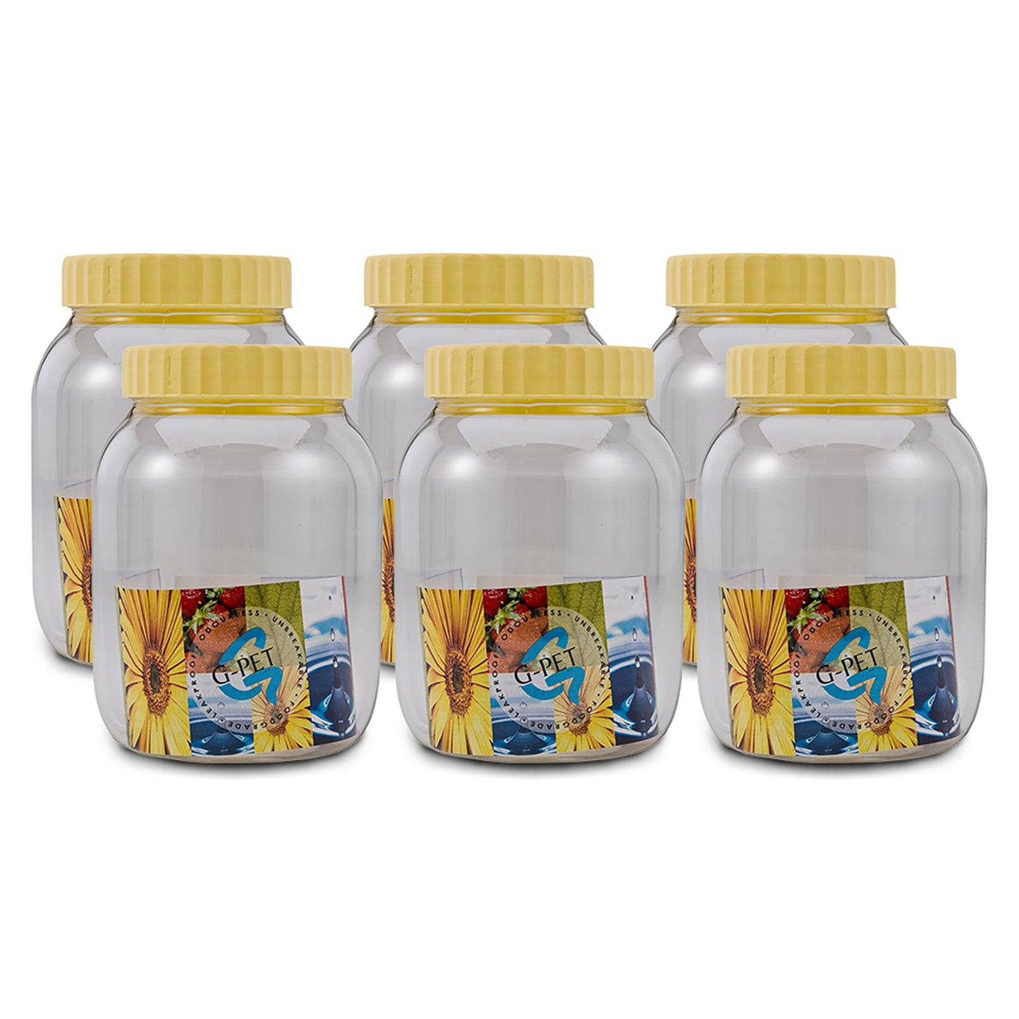 Round Jar Container (Set of 6) 1000ml