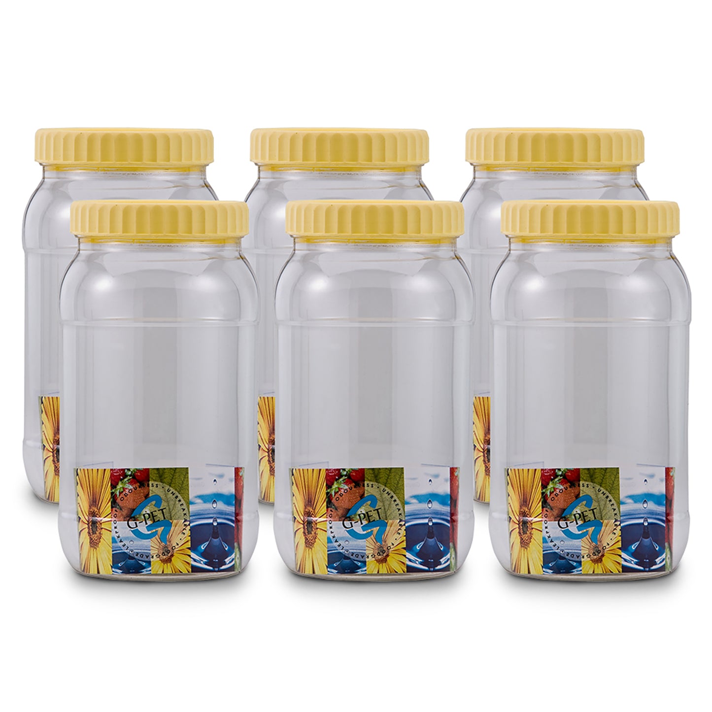 Round Jar Container (Set of 6) 2000ml