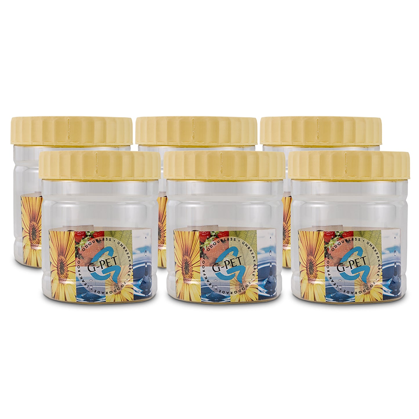 Round Jar Container (Set of 6) 300ml