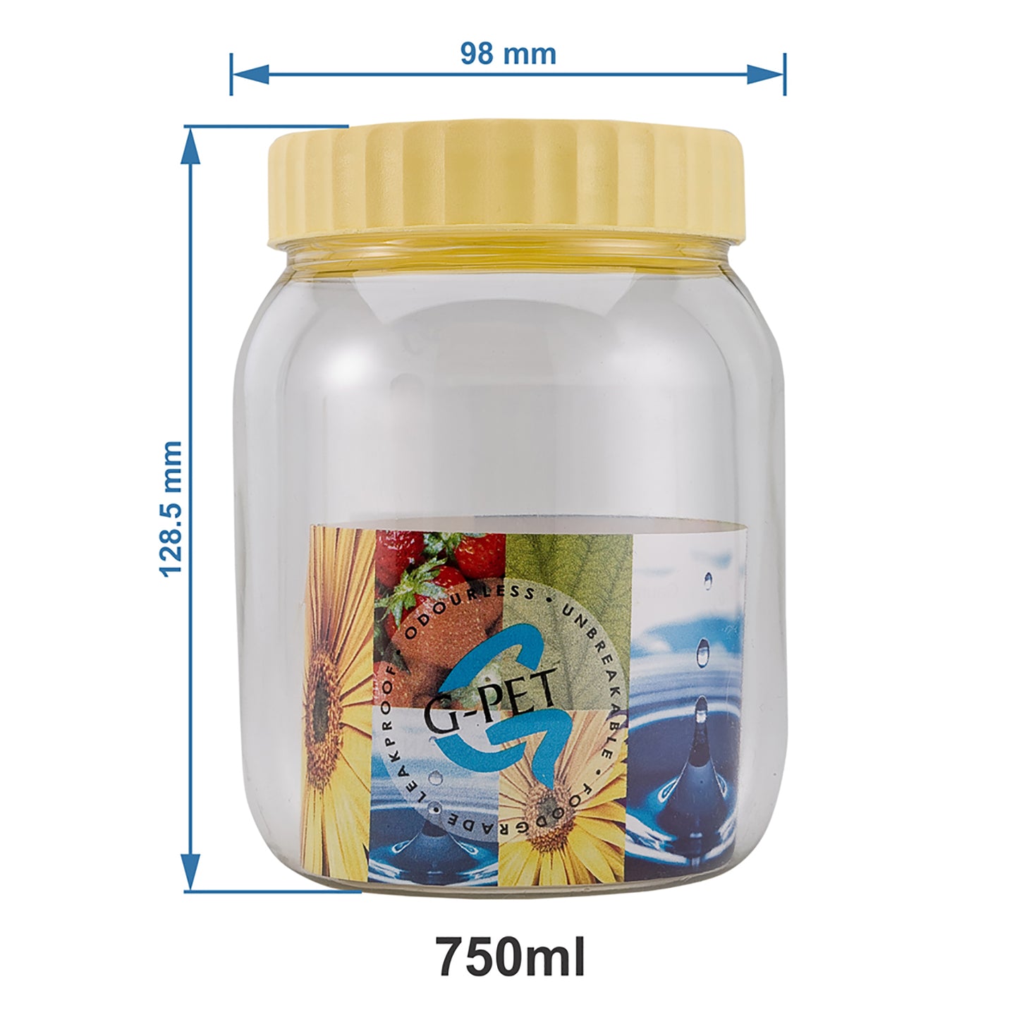 Round Jar Container (Set of 6) 750ml