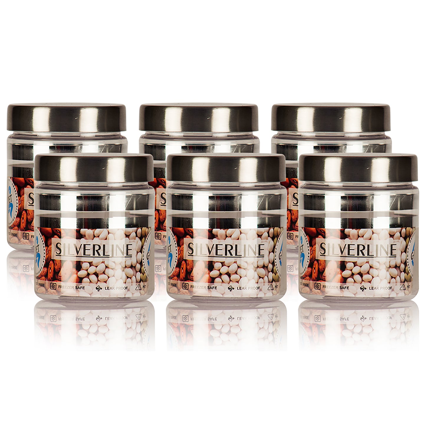 Silver Line Container 100ml (6pcs)