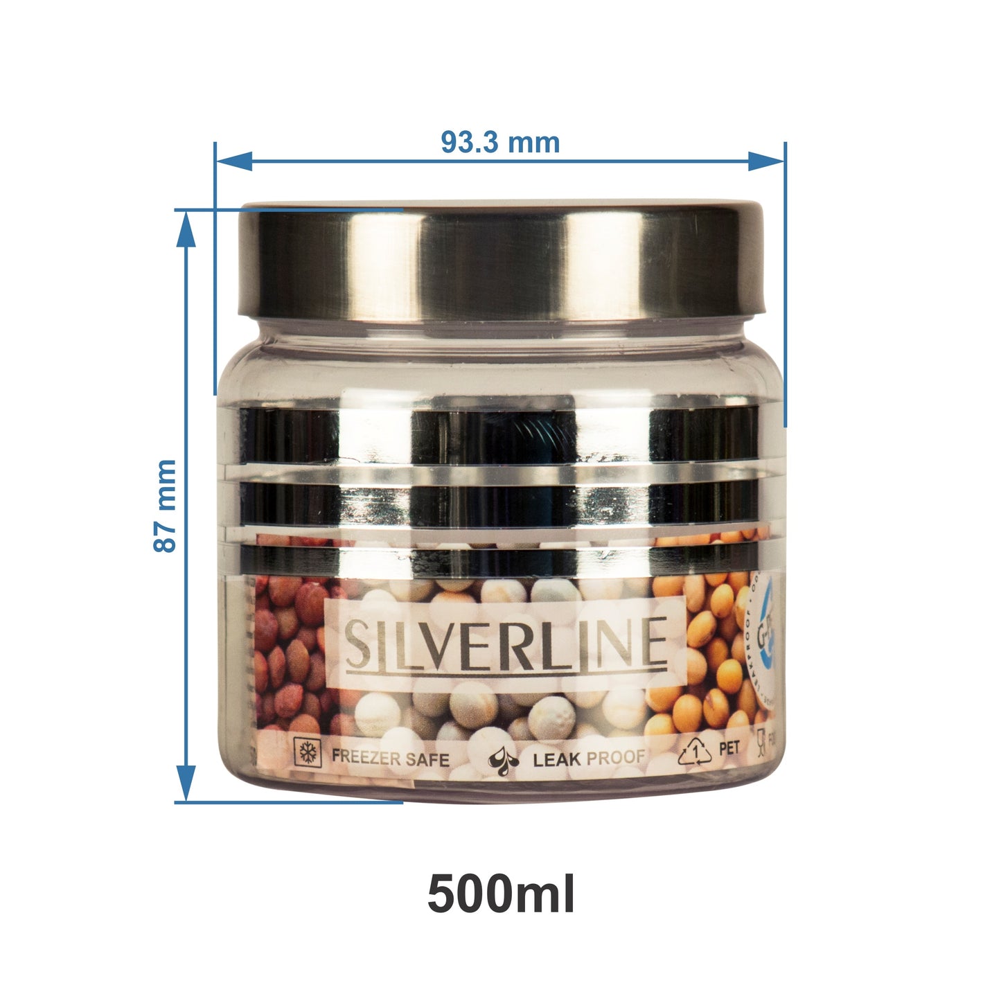 Silver Line Container 500ml (3pcs)