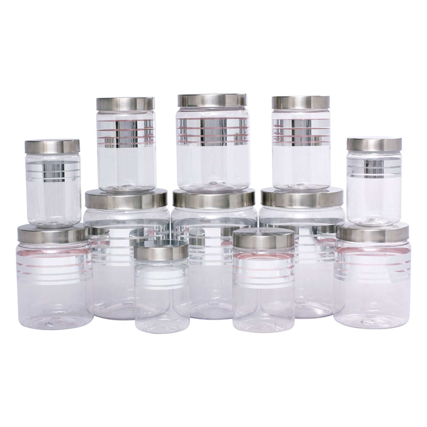 Silver Line Container - Pack of 12C - 2000ml (3pcs), 1000ml, 750ml, 200ml