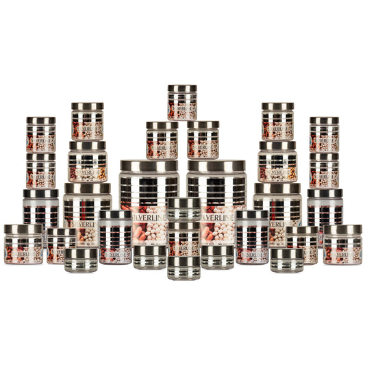 Silver Line Container - Pack of 30 - 2000ml, 1000ml, 750ml, 500ml (2pcs), 450ml, 300ml, 200ml, 100ml, 50ml