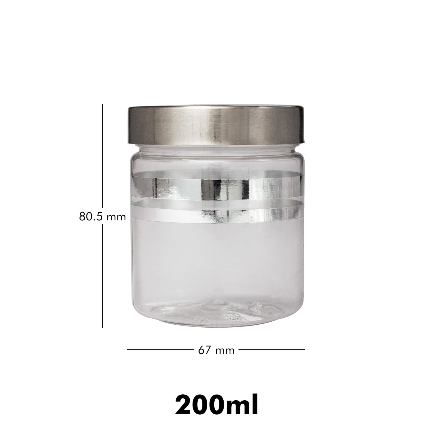 Silver Line Container - 200ml (3pcs)