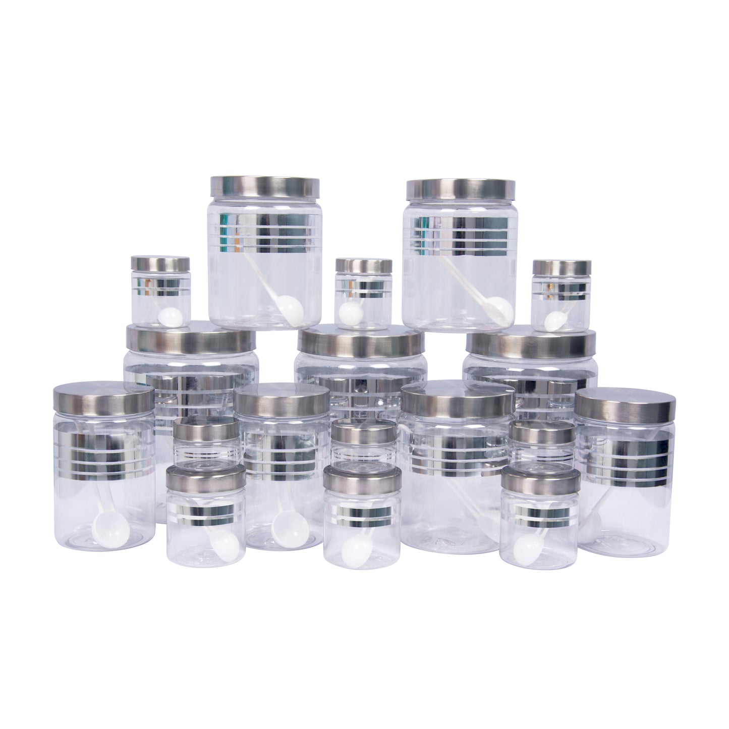 Silver Line Container - Pack of 18 - 300ml, 200ml, 100ml, 50ml